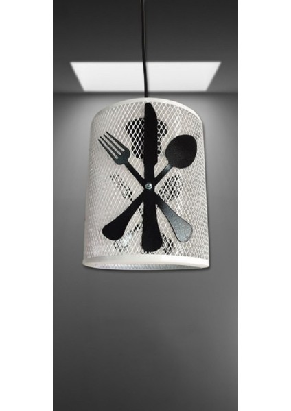 Kitchen Mutfak Tekli Beyaz Siyah Sarkıt modelleri