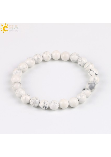 Sır Csja 8mm Mat Sır Yüksek Li Beyaz Howlite Şanslı Mücevher Taş Mala Boncuk Strand Bilezikler Meditasyon Erkekler & Kadınlar Takı P042 (Yurt Dışından) modelleri