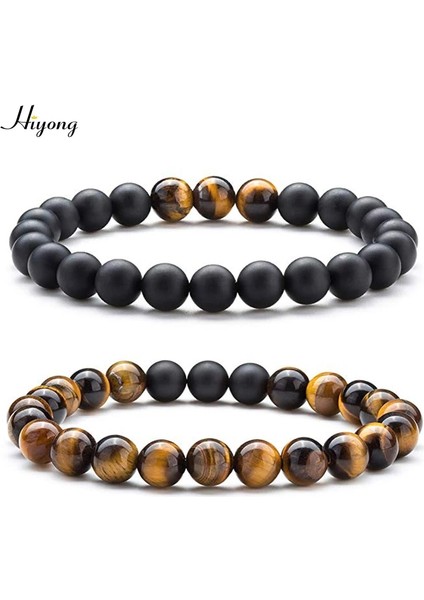 Kaplan Gözü Moda 8mm Kaplan Gözü Taş Boncuk Bilezik Beyaz Howlite Doğal Taş Uzun Mesafe Çift Bilezikler Charm Yoga Bileklik Erkekler Için (Yurt Dışından) fiyatları