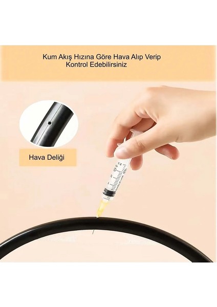Hareketli 3D Kum Saati 30 cm Büyük Boy Mavi Yuvarlak 12INCH Cam Dekoratif Sanatsal Rahatlık modelleri