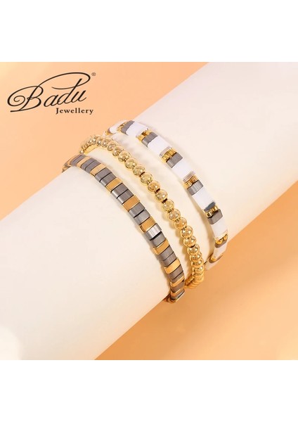 1 ADET32403 Badu 3 Takım Japonya Miyuki Boncuk Gökkuşağı Bilezik Kadınlar Yeni Cam Boncuk Takı Bohemia Yaz Plaj Bayanlar Hediye (Yurt Dışından) fiyatları