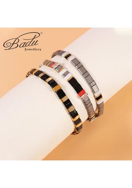 1 ADET32403 Badu 3 Takım Japonya Miyuki Boncuk Gökkuşağı Bilezik Kadınlar Yeni Cam Boncuk Takı Bohemia Yaz Plaj Bayanlar Hediye (Yurt Dışından) modelleri