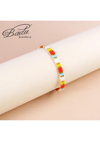 1 ADET32403 Badu 3 Takım Japonya Miyuki Boncuk Gökkuşağı Bilezik Kadınlar Yeni Cam Boncuk Takı Bohemia Yaz Plaj Bayanlar Hediye (Yurt Dışından) indirimleri