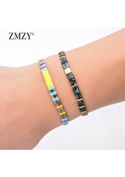 HGSL002-2 Zmzy Lüks Yeni Boncuk Bilezik Kadın Bohemian Miyuki Bilezik Erkekler Vintage Takı Boho Tila Boncuk Bilezik Mujer Filament (Yurt Dışından) fırsatları