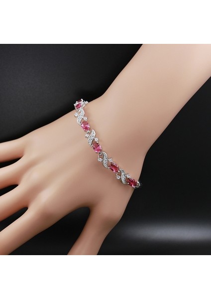 A7760-BEYAZ Nefis Gizemli Şanslı Renk Kristal Bilezik Charm Gelin Nişan Düğün Takı Hediye Anneler Günü Hediyesi (Yurt Dışından)