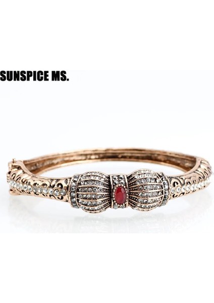 MTSL9006YEŞİL Yeni Vintage Türk Kadın Yeşil Manşet Bileklik Bileklik Hint Kristal Çiçek Bileklik Reçine Pulseiras Feminino Bijuteri (Yurt Dışından) fiyatları