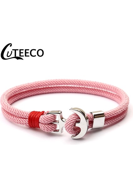 21CM Tarzı AJ3171-6 Cuteeco El Yapımı Çapa Bilezikler Kadınlar Için Charm Kız Dokuma Halat Bilezik Sıcak Satış Çift Plaj Takı (Yurt Dışından)