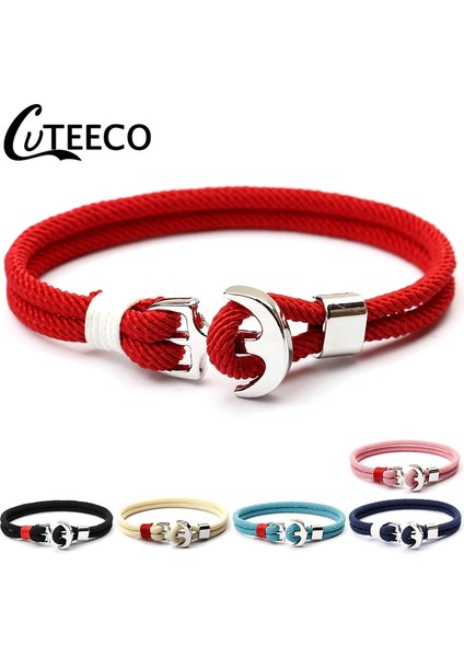 21CM Tarzı AJ3171-6 Cuteeco El Yapımı Çapa Bilezikler Kadınlar Için Charm Kız Dokuma Halat Bilezik Sıcak Satış Çift Plaj Takı (Yurt Dışından) fiyatları