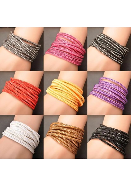 Şampanya Lokaer Charms Bilezik Sıcak Satış Moda Wrap Bilezik Çok Katmanlı Bilezik Kadınlar Hediye Için Seçmek Için WRBR-002 (Yurt Dışından) modelleri