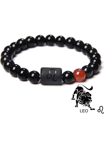 21CM Tarzı Boğa Burcu Doğal Siyah Oniks Taş Beadonstellatioes Kanser Leo Çakra Kadınlar Için Bilezik Çiftler Erkekler Bilezik Doğum Günü Hediyeleri (Yurt Dışından) fırsatları