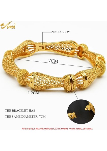 B-12-4pcs Anııd Kadınlar Charm Bilezik Bileklik 24K Altın Renk Takı Dubai Saf Çocuklar Manşet Çiçek Bebek Bileklik Ese Afrika Tasarımcısı (Yurt Dışından) modelleri