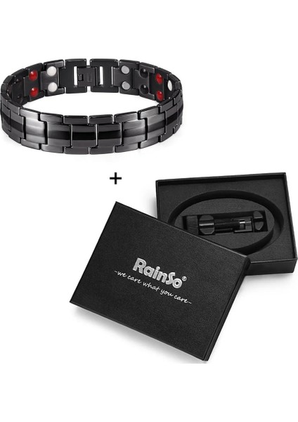 1537BK Seti Rainso Moda Takı Şifa Fır Manyetik Titanyum Bio Enerji Bilezik Erkekler Için Aksesuar Bilezikler Yeni Sıcak 2021 (Yurt Dışından)