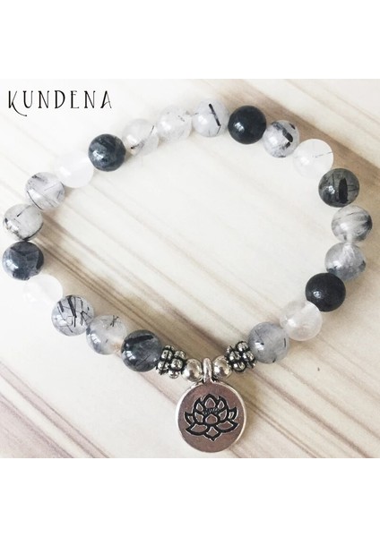 19CM Tarzı Şerit Yogası Mala Bileklikler Unisex Depresyon ve Anksiyete Rölyef Bileklikleri Yoga Lotus Bileklik Rutilated Buddha Charm Bileklik (Yurt Dışından) fiyatları