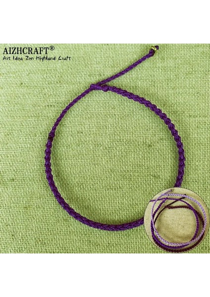 S15-20CM Tarzı Mor Aızhcraft Olor Tibet El Yapımı Bakır Boncuk Halat Bilezik Kadın Erkek Aşk Şanslı Charm Düğün Takı Himalaya Hediye Boho (Yurt Dışından)