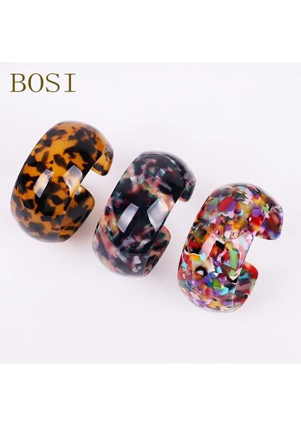 No.6 Boyutu Bohemian Za Akrilik Leopar Baskı Reçine Bilezikler Kadınlar Için Renkli Bilezikler Reçine Manşet Bilezik Moda Punk Zarif Takı (Yurt Dışından) fiyatları