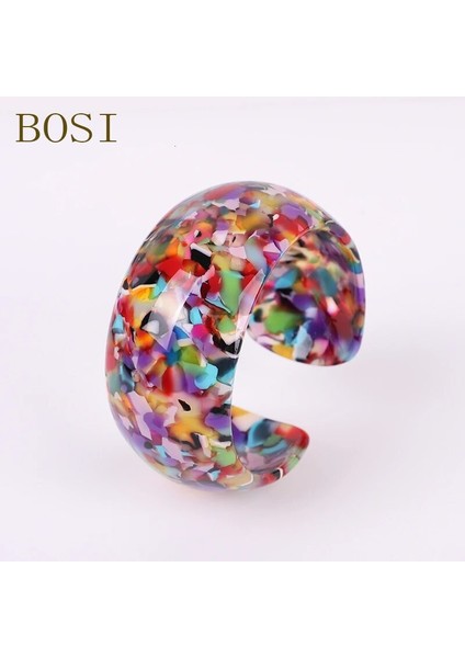 No.6 Boyutu Bohemian Za Akrilik Leopar Baskı Reçine Bilezikler Kadınlar Için Renkli Bilezikler Reçine Manşet Bilezik Moda Punk Zarif Takı (Yurt Dışından) modelleri