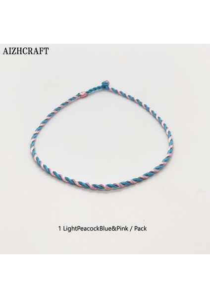 S17-19CM Stili 1 Adet Resim Rengi Aızhcraft 17 Renk Çift Renkli Tibet Budist Aşk Şanslı Charm Bilezik ve Halhal Kadın Erkek Halat Takı Himalaya Hediye (Yurt Dışından)