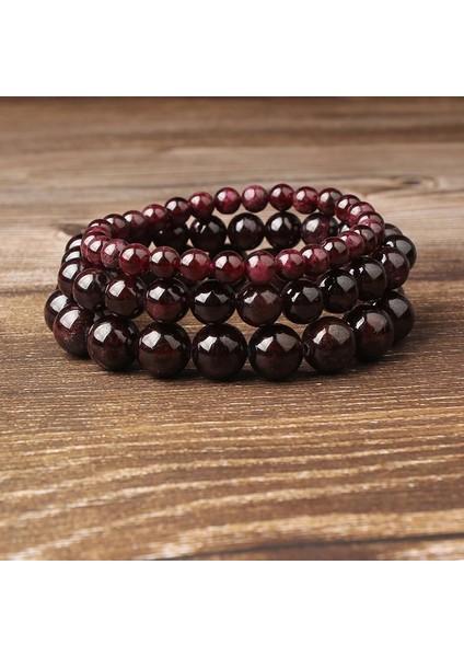 10 mm 19 Boncuk Stili Granat Lingxiang mm Doğal Derin Kırmızı Garnet Kırmızı Yuvarlak Çam Boncuk Kadın Mücevheri Diy Bilezik Boyutları Tam Bir Aralığı ile (Yurt Dışından)