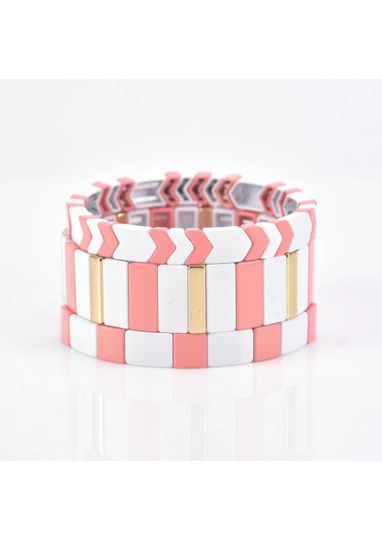 18CM Ayarlanabilir Stil HDB006-7 Ksra Yeni Trendy Bilezikler Erkekler Çini Boncuk Bilezik El Yapımı Takı Kadınlar Kadın Hediye Için Son Moda Bileklik Zebra Çizgili (Yurt Dışından)
