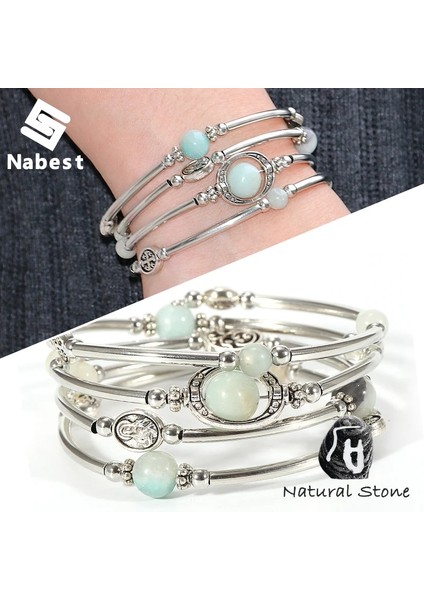 Pupa Imparator Taşı Kadın Erkek Boho Doğal Taş Kaplan Gözü Kırmızı Yeşil Taş Bileklik Laryers Kristal Tanglin Bakır Boru Bilezik Bileklik Takı (Yurt Dışından) fiyatları