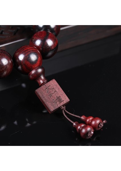 Kahverengimsi Sarı Büyük Yaprak Kırmızı Sandal Ağacı Seiko Butik Küçük Delik Buda Boncukları Wenwan Bilezik Eski Malzemeler (Yurt Dışından)