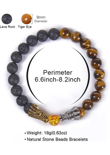 No.6 Boyutu 2021 Yeni Charm Bilezik Erkekler Için Moda Lüks Ejderha Yüksek Li Kaplan Gözü Taş Boncuk Bilezikler Takı Erkek Pulseira Bileklik (Yurt Dışından) fırsatları