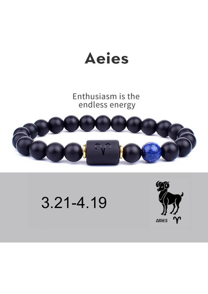 L-21CM Tarzı No.10 Boyutu Yenı 8mm Siyah Taş Beadonstellation Çift Bilezik Erkekler Kadınlar Için Bilezikler Pulseras Masculina Hombre Erkek Erkek Mücevherat (Yurt Dışından)