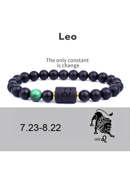 L-21CM Tarzı No.10 Boyutu Yenı 8mm Siyah Taş Beadonstellation Çift Bilezik Erkekler Kadınlar Için Bilezikler Pulseras Masculina Hombre Erkek Erkek Mücevherat (Yurt Dışından)