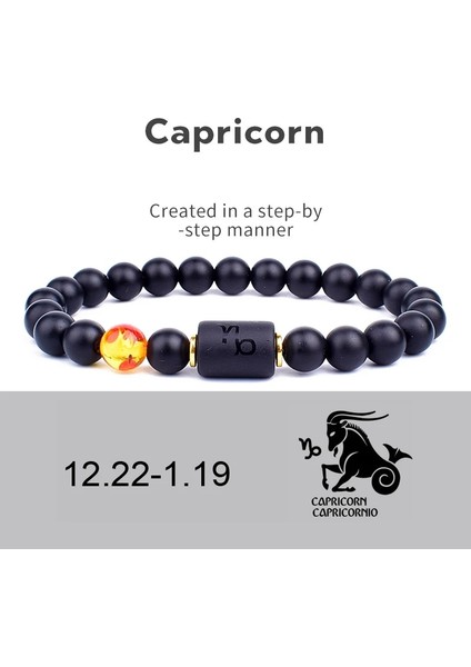 L-21CM Tarzı No.10 Boyutu Yenı 8mm Siyah Taş Beadonstellation Çift Bilezik Erkekler Kadınlar Için Bilezikler Pulseras Masculina Hombre Erkek Erkek Mücevherat (Yurt Dışından)
