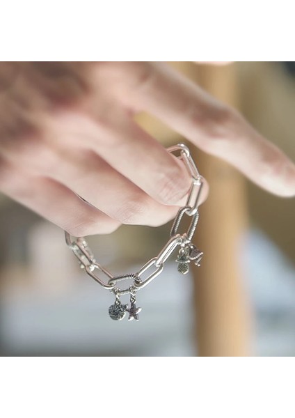 No.16 Boyutu 2022 Yeni Pandoraer Bilezik Terling Gümüş Orijinal Dıy El Yapımı Charm Boncuklu Zincir Bileklik Kadın Moda Takı (Yurt Dışından) fırsatları