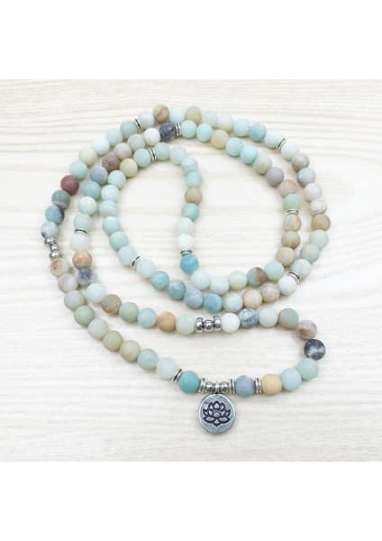 Lotus 8mm Buzlu Mat Ite Bilezik Rayer Boncuk Lotus Om Bilek Mate Mala Boncuk Bilezik (Yurt Dışından) modelleri