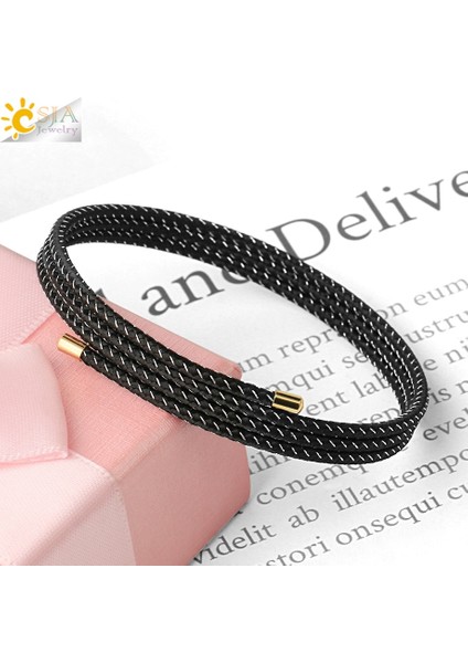 Karışık-B Csja Sağlıklı Manyetik Bilezikler Terapi Şanslı Halat Bilezik Erkekler Enerji Şifa Koruma Takı Pulseras Spor Çok Katmanlı G435 (Yurt Dışından) fırsatları