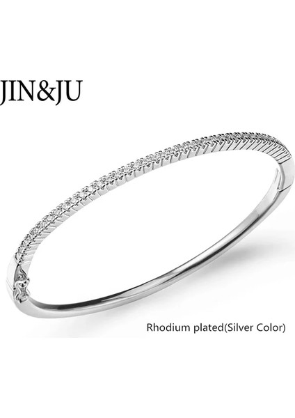 1 Adet Gümüş Renk 2 Jınju Altın Renk Charm Bilezikler Kadınlar Doğum Günü Hediyesi Için Bakır Kübik Zirkonya Manşet Braclet Femme Dubai Moda Takı (Yurt Dışından)