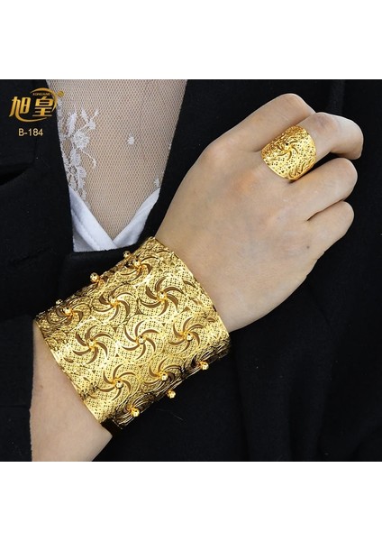 B-179-BILEZIK Yüzükler Xuhuang Altın Ayarlanabilir Zincir Bileklik Yüzük Nijeryalı Düğün Gelin Bilezik Takı Hediye Kadınlar Için Arapça Manşet Bilezikler (Yurt Dışından) modelleri