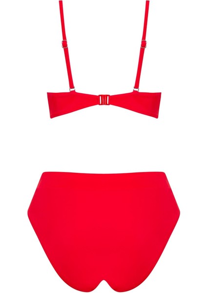 Dönmeli Yüksek Bel Bikini Takım