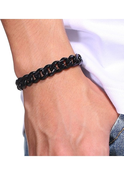 23CM Tarzı 7mm Altın Yobest Temel mm Geniş Boş Küba Link Zinciri Bilezikler Erkekler Kadınlar Için Takı Anti Paslanmaz Çelik Bileklik Hediye (Yurt Dışından) fırsatları