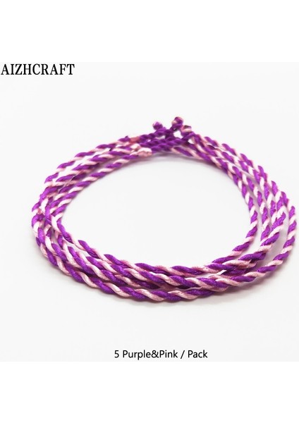 XXL25-27CM Stili Vermeil Aızhcraft 17 Renk Çift Renkli Tibet Budist Aşk Şanslı Charm Bilezik ve Halhal Kadın Erkek Halat Takı Himalaya Hediye (Yurt Dışından)