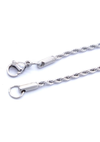 316l Çelik 2.5 mm Unisex Burgu Zincir 60 cm ZN-176 fırsatları