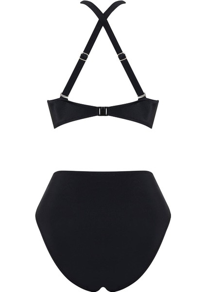 Çiçekli Çapraz Bikini Takım