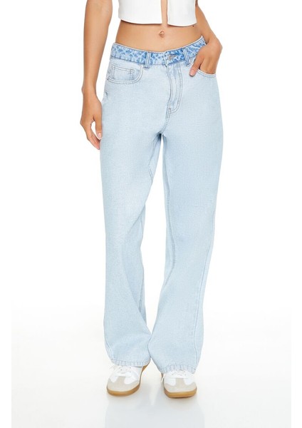 High-Rise Straight Jean Pantolon