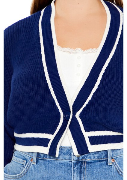 Plus Size Crop Hırka