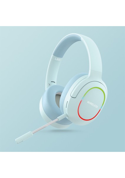L800 Kablosuz Kulaklık Müzik Oyun Kulaklığı LED Işıklı/mikrofonlu Katlanır Bluetooth Kulaklık-Mavi (Yurt Dışından) indirimleri