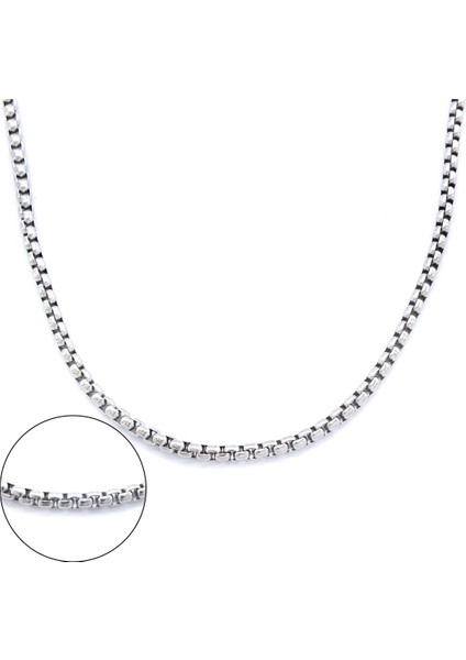 316L Çelik Unisex Geçişli Zincir 3.5 mm 60 cm ZN-200