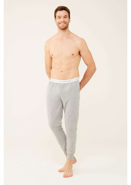 18470 Erkek Tek Alt Gri Eşofman