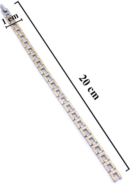 316L Çelik Erkek Çift Renkli Bileklik EBLK-227