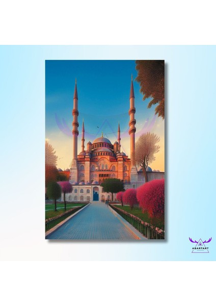 Tekli Dikey Kanvas Salon Tablosu Ayasofya Camiisi Tasarımı fiyatları