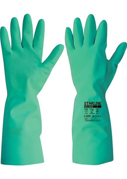 Starlıne STL-1413 Yeşil Asit Eldiveni No:9 33 cm