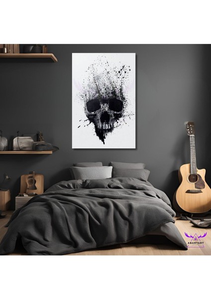 Tekli Dikey Kanvas Modern Duvar Tablosu Kuru Kafa