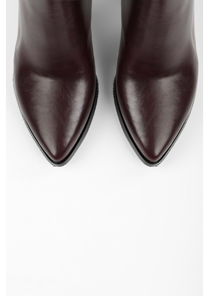 Kadın Brave Bordo Cilt Topuklu Çizme fırsatları