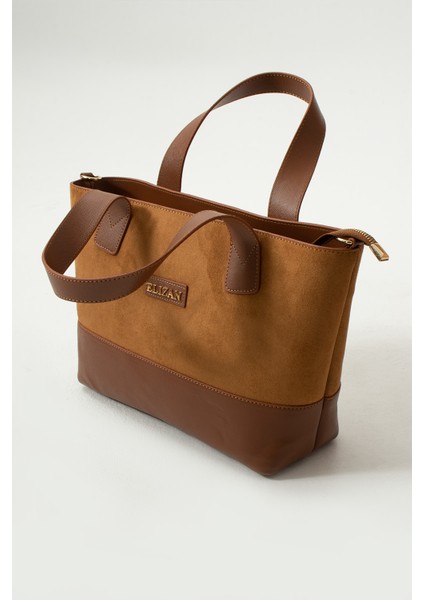 Kolon Askılı Geniş Iç Hacimli Taba Süet Kadın Çantası fiyatları